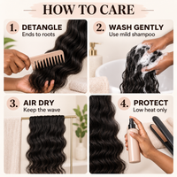 Four-step care guide for Body Wave human hair