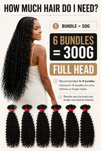 Colored Water Wave Virgin Human Hair Bulk for Boho Braids – No Weft