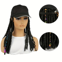 Baseball Cap Wig with Braided & Faux-Lock Synthetic Hair – Easy Hat Style for Parties & Halloween