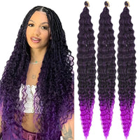 Deep Wave Synthetic Braiding Hair – 3PCS 32″ Ocean Wave Crochet Hair Extensions