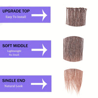 25pcs PLENDAY 24" SE Synthetic Dreadlocks, Soft 0.6cm Thick Thin Single Ended Crochet Hair Extensions, Low Temperature Fiber, Unisex Adult