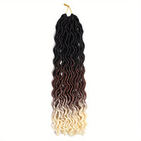 18 Inch Gypsy Goddess Faux Locs – Wavy Crochet Hair Extensions, Synthetic Braiding Hair for Women, Ombre Colour Options