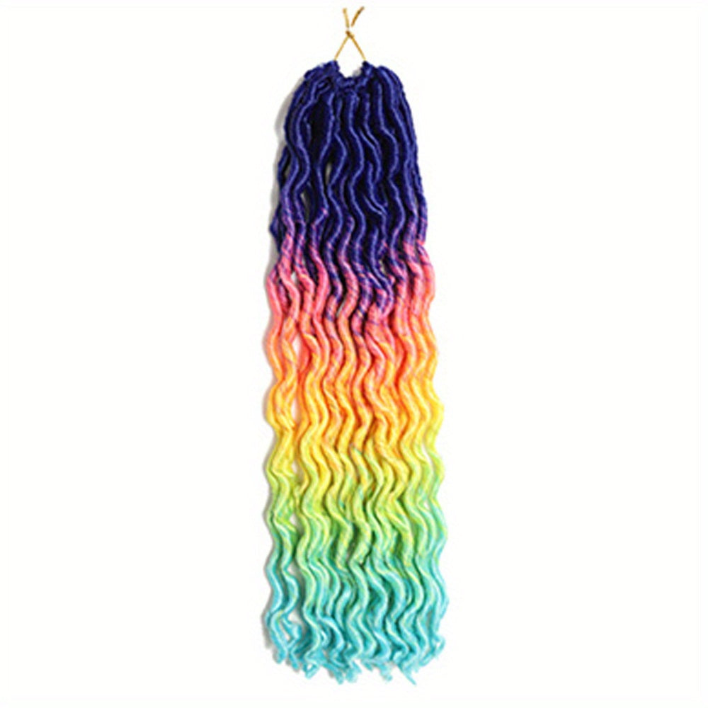 18 Inch Gypsy Goddess Faux Locs – Wavy Crochet Hair Extensions, Synthetic Braiding Hair for Women, Ombre Colour Options