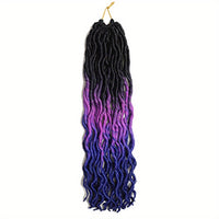 18 Inch Gypsy Goddess Faux Locs – Wavy Crochet Hair Extensions, Synthetic Braiding Hair for Women, Ombre Colour Options