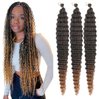 Deep Wave Synthetic Braiding Hair – 3PCS 32″ Ocean Wave Crochet Hair Extensions