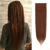 25pcs PLENDAY 24" SE Synthetic Dreadlocks, Soft 0.6cm Thick Thin Single Ended Crochet Hair Extensions, Low Temperature Fiber, Unisex Adult
