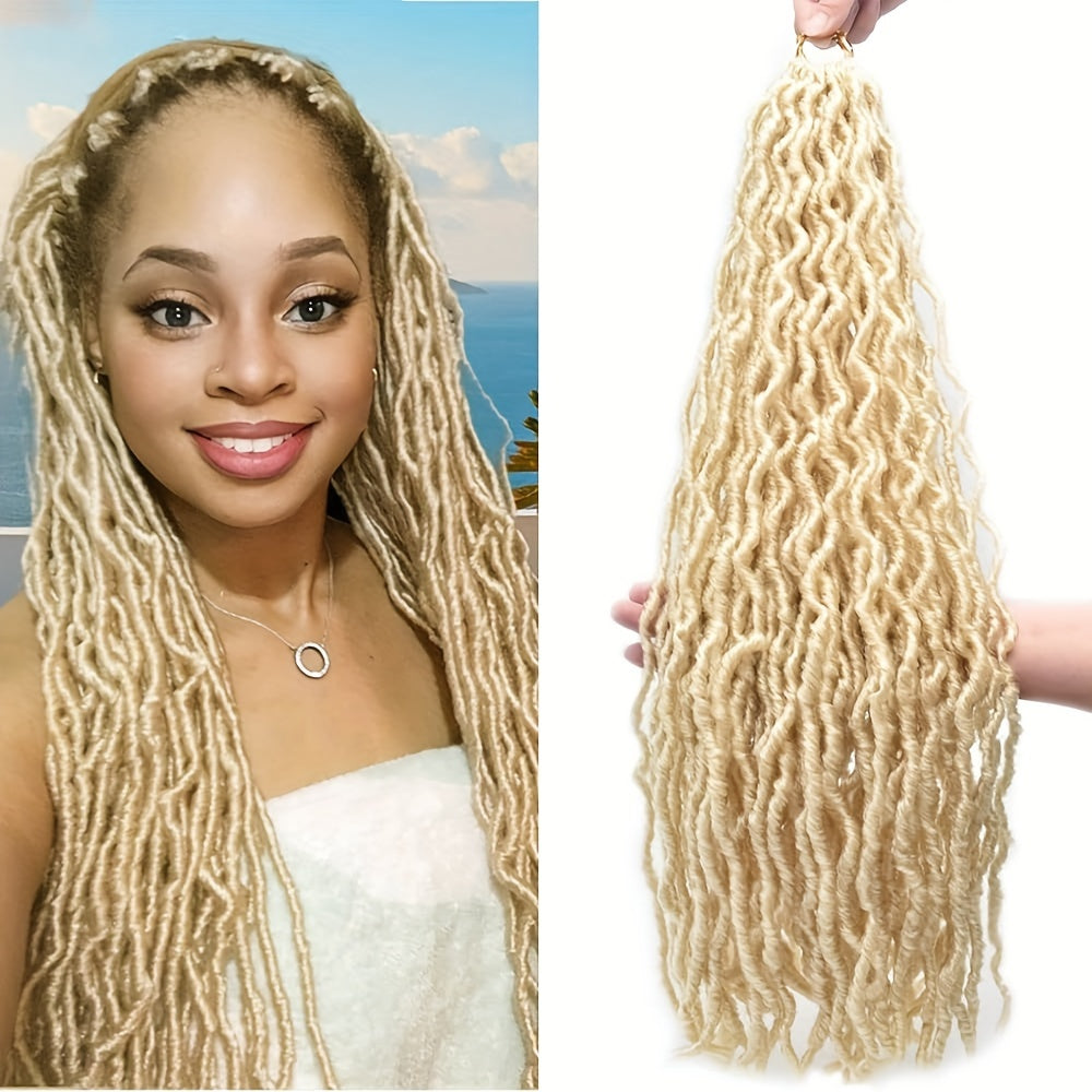 21-Strand 18" Nu Locs Crochet Hair Extensions for Women - Versatile & Easy to Style