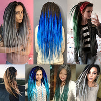 25pcs PLENDAY 24" SE Synthetic Dreadlocks, Soft 0.6cm Thick Thin Single Ended Crochet Hair Extensions, Low Temperature Fiber, Unisex Adult