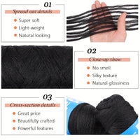8 Pcs Brazilian Wool Braiding Hair – Acrylic Yarn for Crochet Box Braids, Senegalese Twist & Faux Locs Extensions