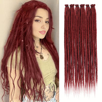 25pcs PLENDAY 24" SE Synthetic Dreadlocks, Soft 0.6cm Thick Thin Single Ended Crochet Hair Extensions, Low Temperature Fiber, Unisex Adult