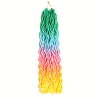 18 Inch Gypsy Goddess Faux Locs – Wavy Crochet Hair Extensions, Synthetic Braiding Hair for Women, Ombre Colour Options