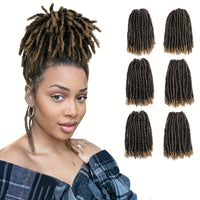 6 Packs of Dreadlock Locs 120 Strands Ombre 1B/30 Pre-Looped Crochet Hair