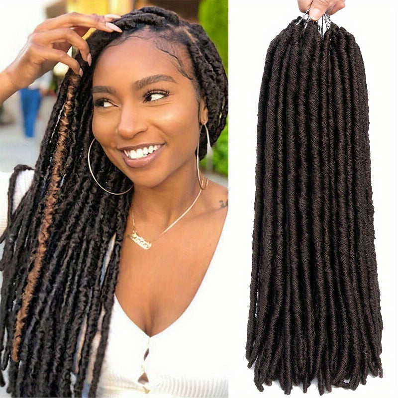 48 Strands Pre-Looped Faux Locs Crochet Hair Extensions for African Hairstyles