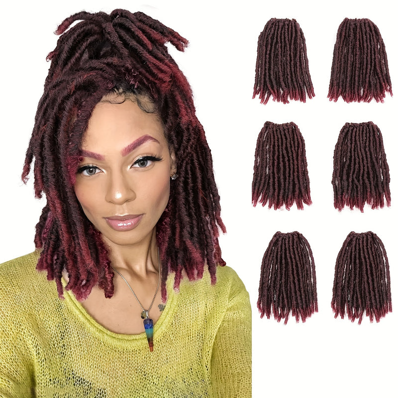 6 Packs of Dreadlock Locs 120 Strands Ombre 1B/30 Pre-Looped Crochet Hair