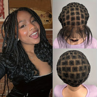 Embroidered Full Double Lace Woven Wig Cap, DIY Wig Cap For Crochet Hair Extensions, Crochet Wig Cap With Baby Hair, Wig Sewing Crochet Wig Cap Square Base