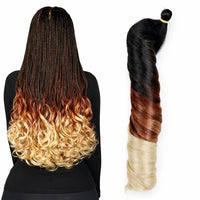 French Curls Braiding Hair 12-24inch Hair Extensions Synthetic Hairs Spiral Curls Braids Pre Stretched Loose Wave Braiding Hair