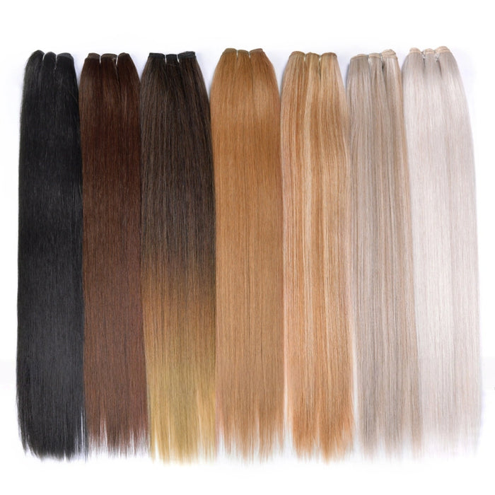 Silky Straight Hair Extensions – Soft, Natural Human Hair-Like Fiber (26” / 30”)