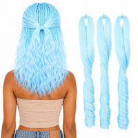 French Curl Braiding Hair 18 Inch – Soft Synthetic Crochet Hair Extensions for Boho Braids