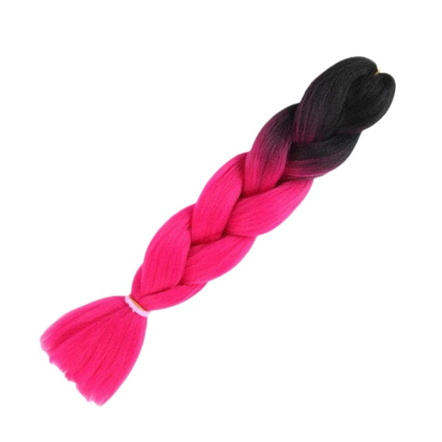 1 Piece 24 Inch Jumbo Braid Ombre Synthetic Braiding Hair Extensions for Women – Soft 1-Strand Jumbo Braid for DIY Box Braids