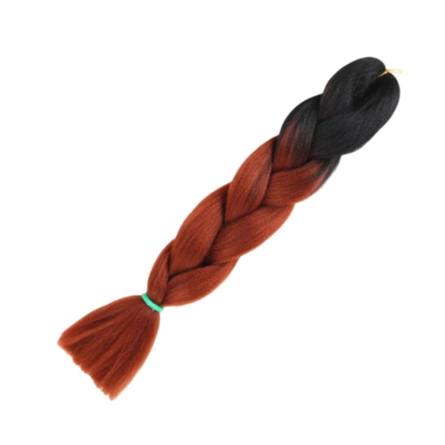 1 Piece 24 Inch Jumbo Braid Ombre Synthetic Braiding Hair Extensions for Women – Soft 1-Strand Jumbo Braid for DIY Box Braids