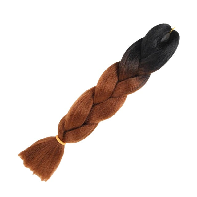 1 Piece 24 Inch Jumbo Braid Ombre Synthetic Braiding Hair Extensions for Women – Soft 1-Strand Jumbo Braid for DIY Box Braids