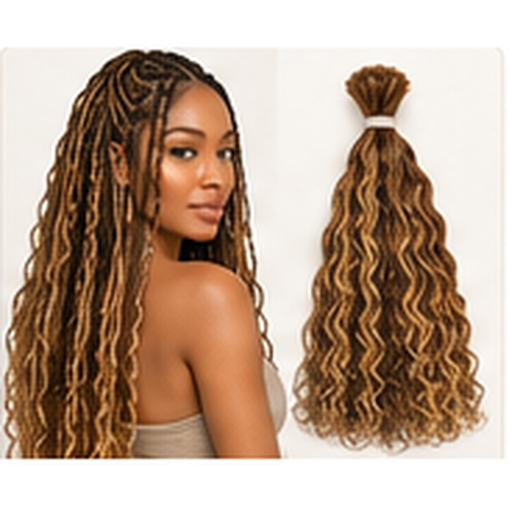 P4/27 Highlight Water Wave virgin human hair for boho braids lifestyle