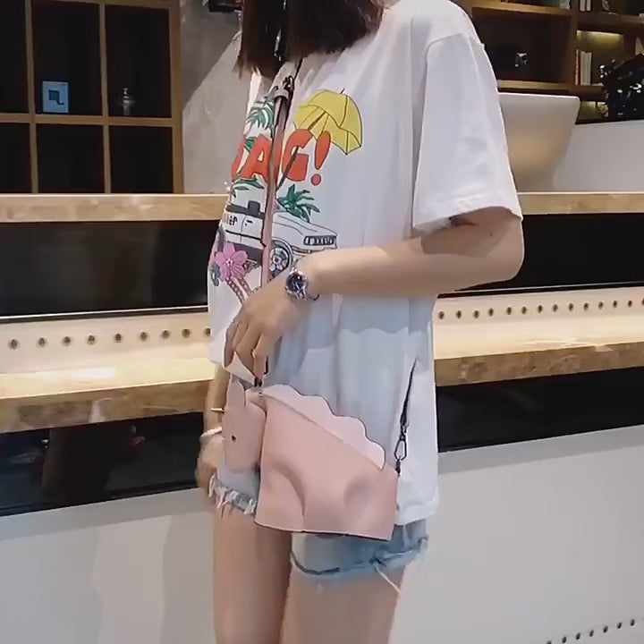 Fun Unicorn Dinosaur Design Girl's Shoulder Bag Fashion Purses and Handbags