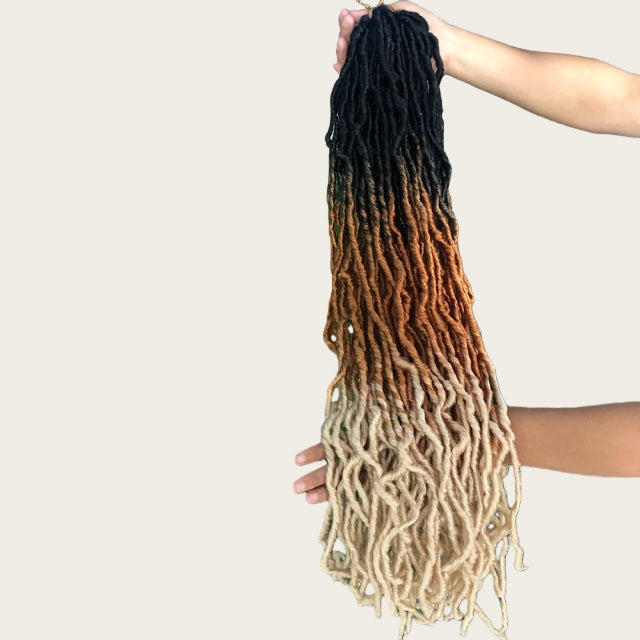 Soft NU Locs Crochet Hair – 36/24/18″ Pre-Twisted Faux Locs (20 Strands)