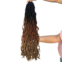 Soft NU Locs Crochet Hair – 36/24/18″ Pre-Twisted Faux Locs (20 Strands)
