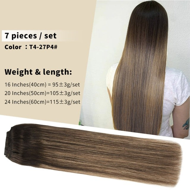 16-24 inch Clip In Human Hair Extensions