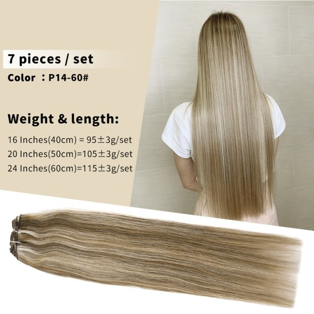 16-24 inch Clip In Human Hair Extensions