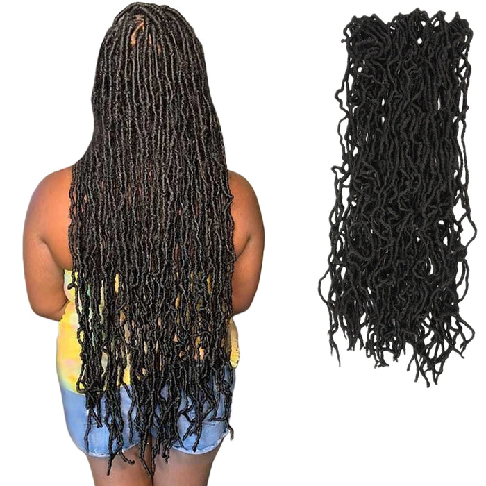 Soft NU Locs Crochet Hair – 36/24/18″ Pre-Twisted Faux Locs (20 Strands)