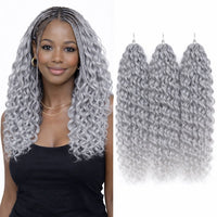 24 Inch Water Wave Crochet Braiding Hair Pink Blonde Synthetic Hair Extensions for Black Women