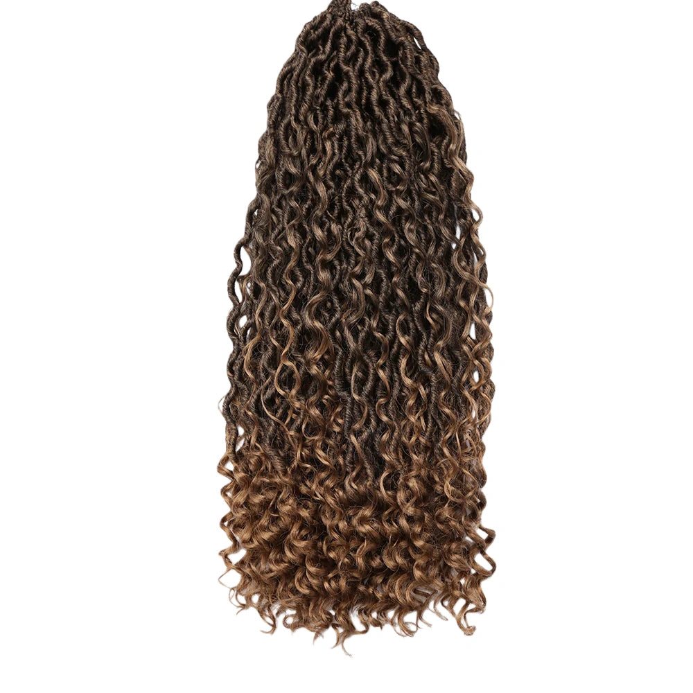 River Locs Crochet Hair Extensions – Curly Faux Locs Braids for Boho / Hippie Style