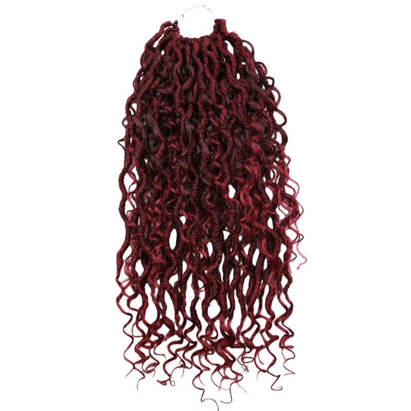 River Locs Crochet Hair Extensions – Curly Faux Locs Braids for Boho / Hippie Style