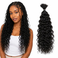 Water Wave Virgin Human Hair Bulk for Boho Braids – No Weft