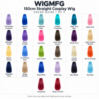 WIGMFG 150cm straight cosplay wig color guide