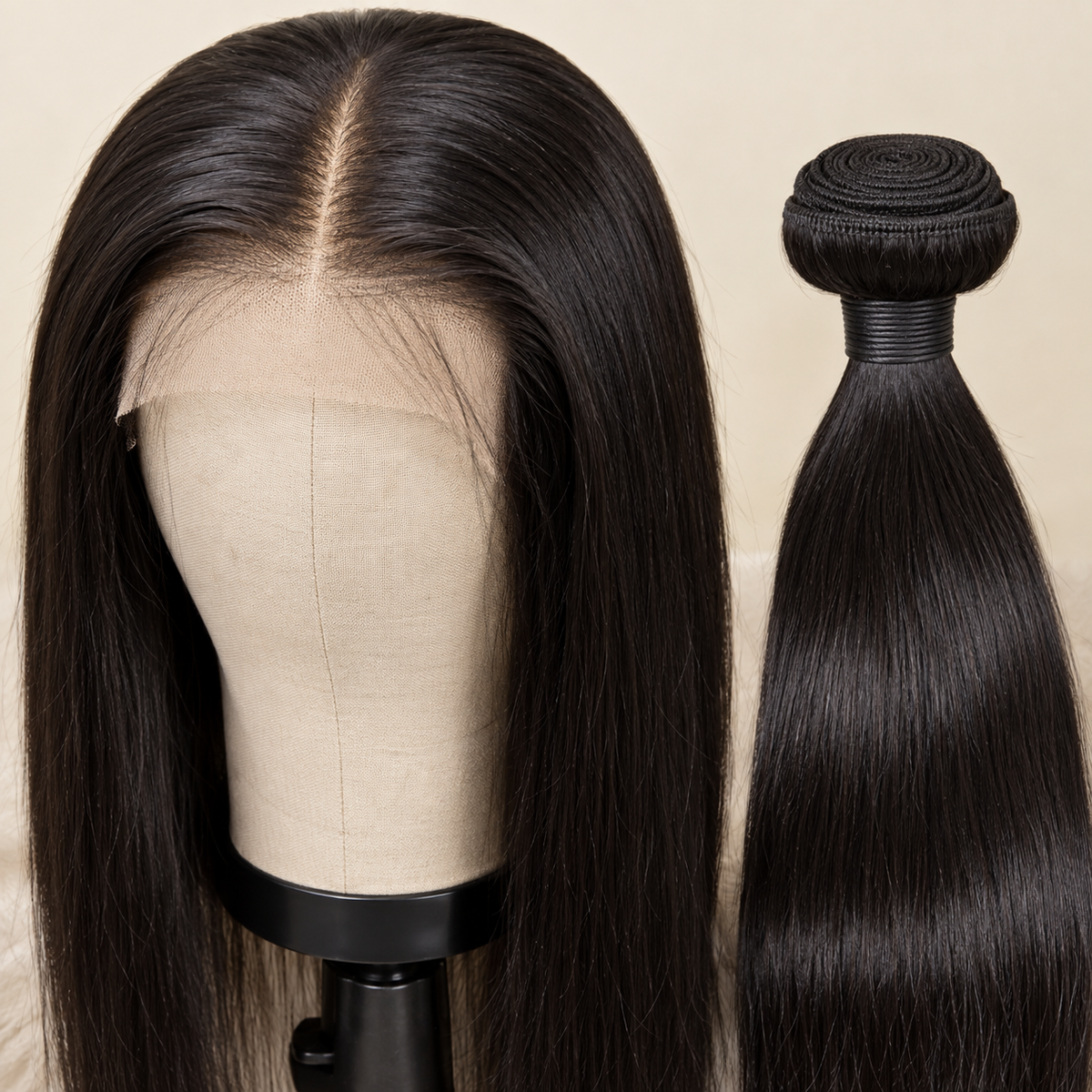 Illustrative lace for straight human hair closure sets and samples