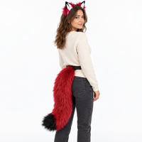 Crimson red set worn by model on white background
