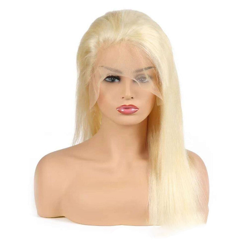 13x4 Pre Plucked Transparent Lace Frontal Wig with Baby Hair 150% Density Straight Blonde