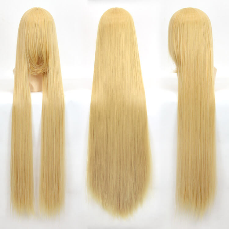 100cm 40inch Plenty Volume Hair Pro Cosplay Wigs Long Straight Wig for Professional Cosplayer