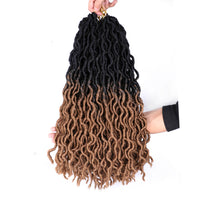 18 Inch 6 Packs Gypsy Twist Hair Crochet Braids 24Stands/Pack Synthetic Braiding Hair Extensions for Black Women