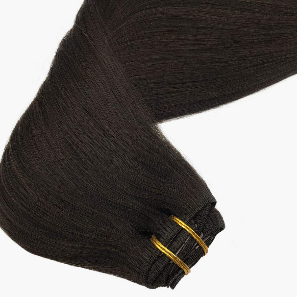 20 Inch 7pcs Clip in Hair Extensions Chocolate Brown