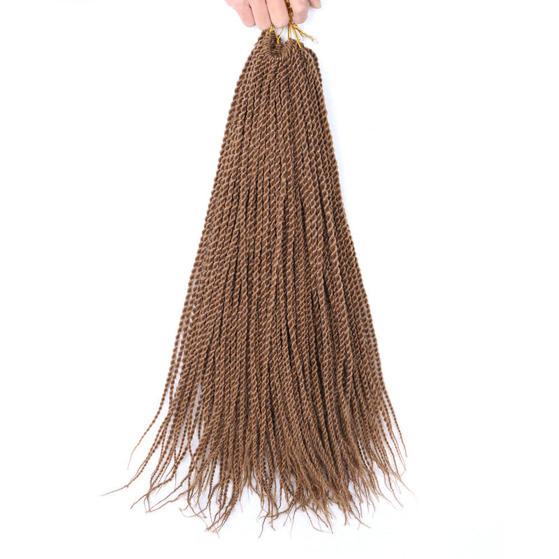 18 Inch 6 Packs Senegal Twist Hair Crochet Braids 30Stands/Pack Synthetic Braiding Hair Extensions for Black Women #27