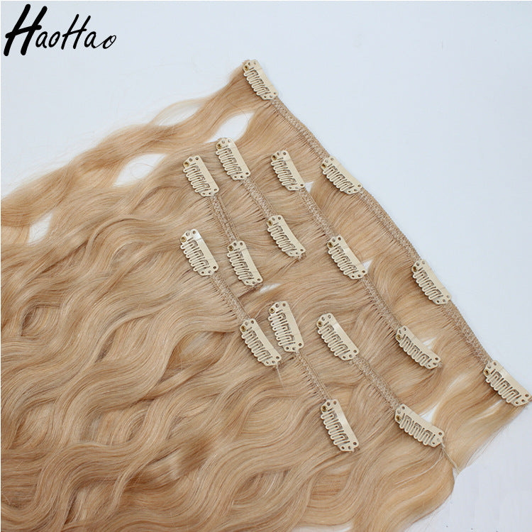 Clip In Hair Extensions Body Wave Chestnut Blonde