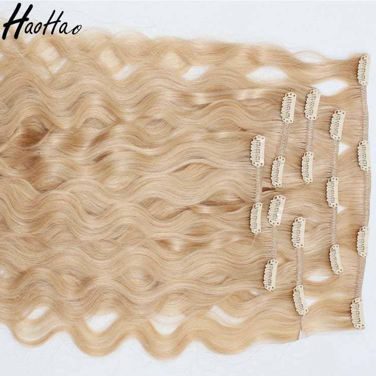 Clip In Hair Extensions Body Wave Chestnut Blonde