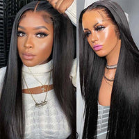 13x4 HD Transparent Straight Lace Frontal Wigs 12A Bob Wig Pre Plucked Glueless Full Lace Front Human Hair Wigs For Black Women