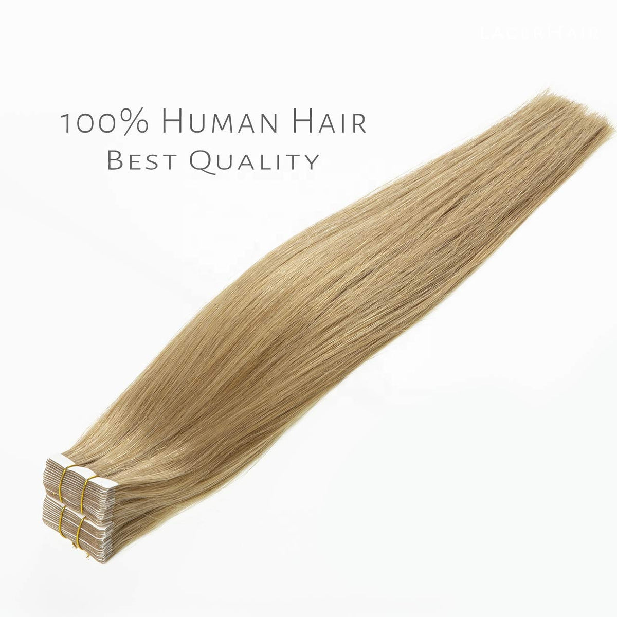 16" Hair Extensions Human Hair Tape in Dirty Blonde #12 Tape Attached Invisible Seamless Skin Weft