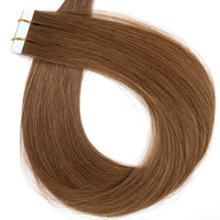 16 Inch Tape In Real Human Hair Extensions, Semi-permanent Remy Human Hair for Women, 20 Pieces 50 Grams