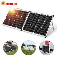 Dokio 100W (2Pcs x 50W) Foldable Solar Panel China Pannello Solare USB Controller Solar Battery Cell/Module/System Charger